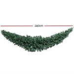 Jingle Jollys 2.4m Christmas Garland Xmas Decorations Green Wedding Party - Occasions > Christmas > Christmas Wreaths &