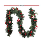 Jingle Jollys 2.7m Christmas Garland with Decorations Xmas Wedding Party - Occasions > Christmas > Christmas Wreaths &
