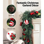 Jingle Jollys 2.7m Christmas Garland with Decorations Xmas Wedding Party - Occasions > Christmas > Christmas Wreaths &