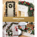 Jingle Jollys 2.7m Christmas Garland with Decorations Xmas Wedding Party - Occasions > Christmas > Christmas Wreaths &