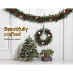 Jingle Jollys 2.7m Christmas Garland with Decorations Xmas Wedding Party - Occasions > Christmas > Christmas Wreaths &