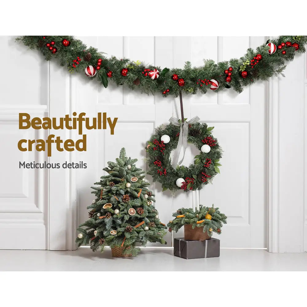 Jingle Jollys 2.7m Christmas Garland with Decorations Xmas Wedding Party - Occasions > Christmas > Christmas Wreaths &
