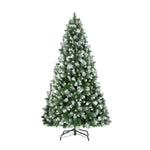 Jingle Jollys 2.7M Christmas Tree with Pine Needle Snowy Xmas Tree 1765 Tips - Occasions > Christmas > Christmas Trees