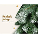 Jingle Jollys 2.7M Christmas Tree with Pine Needle Snowy Xmas Tree 1765 Tips - Occasions > Christmas > Christmas Trees