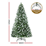 Jingle Jollys 2.7M Christmas Tree with Pine Needle Snowy Xmas Tree 1765 Tips - Occasions > Christmas > Christmas Trees