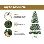 Jingle Jollys 2.7M Christmas Tree with Pine Needle Snowy Xmas Tree 1765 Tips - Occasions > Christmas > Christmas Trees