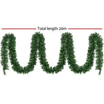 Jingle Jollys 20M Christmas Garland LED Lights Party Xmas Decorations 1400 Tips - Occasions > Christmas > Christmas
