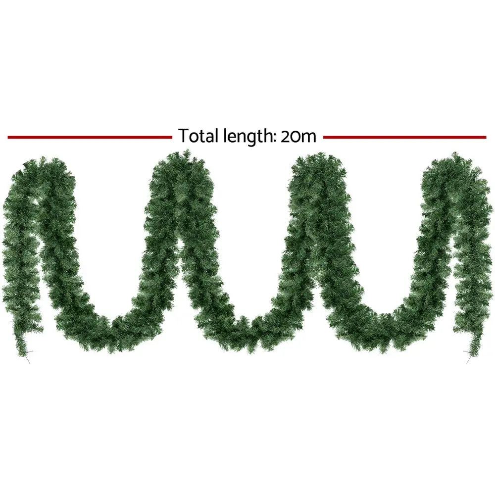 Jingle Jollys 20M Christmas Garland LED Lights Party Xmas Decorations 1400 Tips - Occasions > Christmas > Christmas