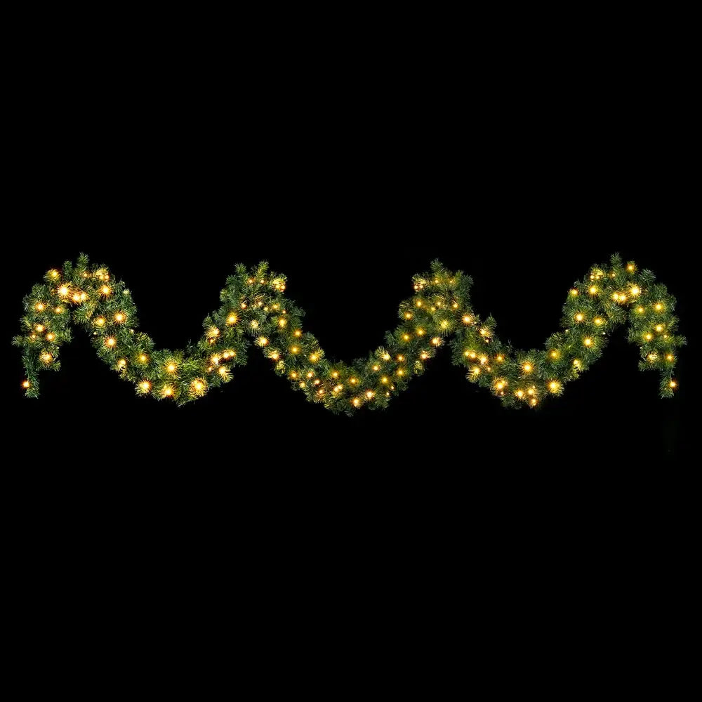 Jingle Jollys 5M Christmas Garland LED Lights Party Xmas Decorations 380 TIPS - Occasions > Christmas > Christmas