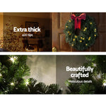 Jingle Jollys 60cm Christmas Wreath Garland Xmas Decorations Wedding Party - Occasions > Christmas > Christmas Wreaths