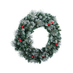 Jingle Jollys 60cm Christmas Wreath LED Lights Snowy Berries Garland Party Decor - Occasions > Christmas > Christmas