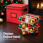 Jingle Jollys Christmas Baubles Storage Box 64 Dividers Xmas Ornaments Container - Occasions > Christmas > Christmas