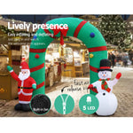 Jingle Jollys Christmas Inflatable Archwary 2.8M Illuminated Decorations - Occasions > Christmas > Christmas Decorations