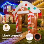 Jingle Jollys Christmas Inflatable Archwary Ginger 2.8M Illuminated Decorations - Occasions > Christmas > Christmas