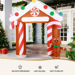 Jingle Jollys Christmas Inflatable Archwary Ginger 2.8M Illuminated Decorations - Occasions > Christmas > Christmas