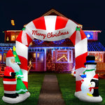 Jingle Jollys Christmas Inflatable Archwary Santa 3M Illuminated Decorations - Occasions > Christmas > Christmas
