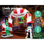 Jingle Jollys Christmas Inflatable Archwary Santa 3M Illuminated Decorations - Occasions > Christmas > Christmas