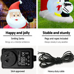 Jingle Jollys Christmas Inflatable Archwary Santa 3M Illuminated Decorations - Occasions > Christmas > Christmas