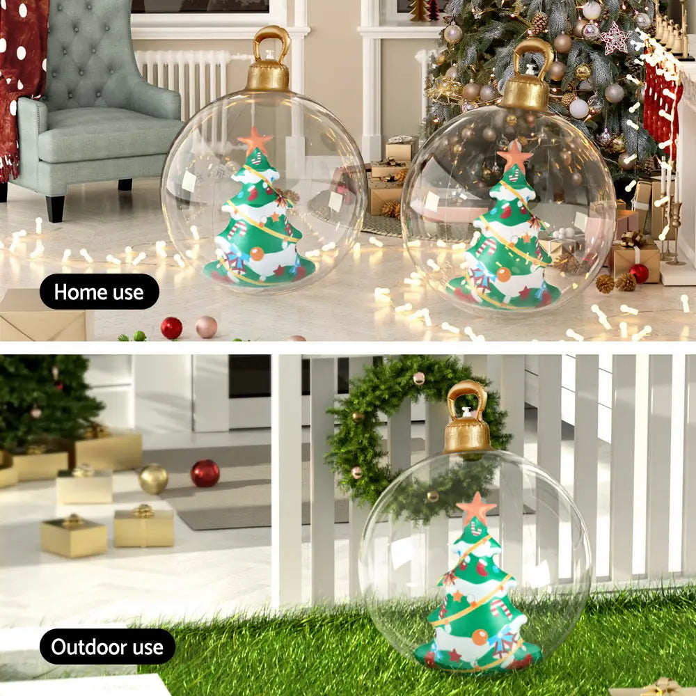 Jingle Jollys Christmas Inflatable Ball 60cm Tree Decoration Giant Bauble Clear - Occasions > Christmas > Christmas
