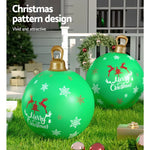 Jingle Jollys Christmas Inflatable Ball Bauble 60cm Outdoor Decoration Green - Occasions > Christmas > Christmas