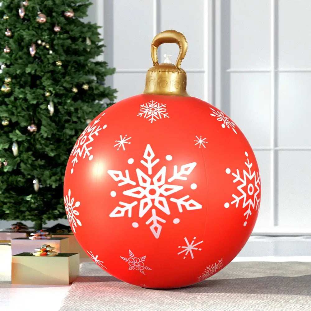 Jingle Jollys Christmas Inflatable Ball Bauble 60cm Outdoor Decoration Red - Occasions > Christmas > Christmas