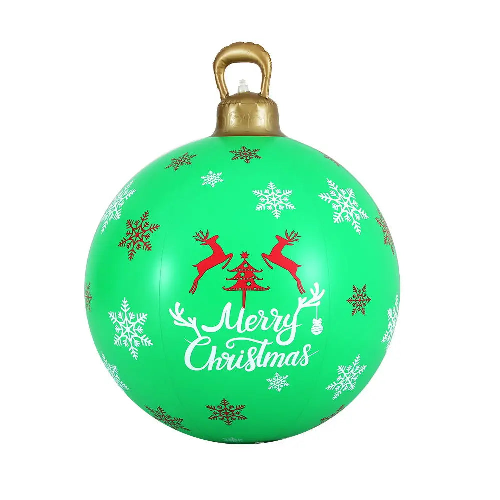 Jingle Jollys Christmas Inflatable Ball Bauble 60cm Outdoor Decoration Green - Occasions > Christmas > Christmas