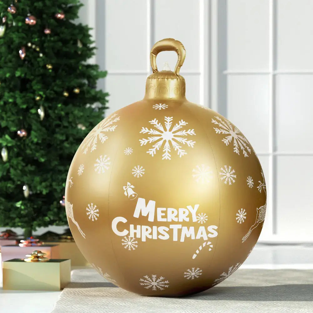 Jingle Jollys Christmas Inflatable Ball Bauble 60cm Outdoor Decoration Gold - Occasions > Christmas > Christmas
