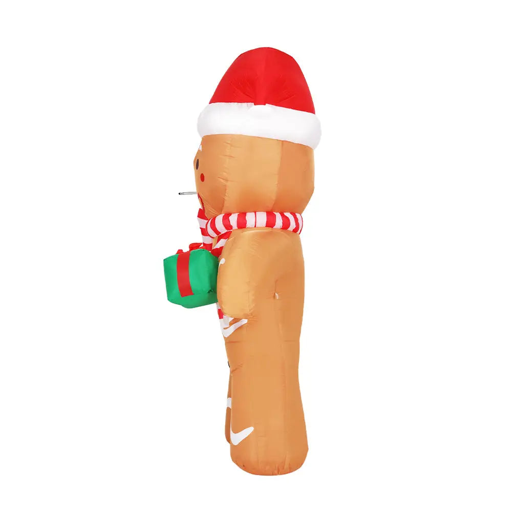 Jingle Jollys Christmas Inflatable Gingerbread Man 2.4M Illuminated Decorations - Occasions > Christmas > Christmas