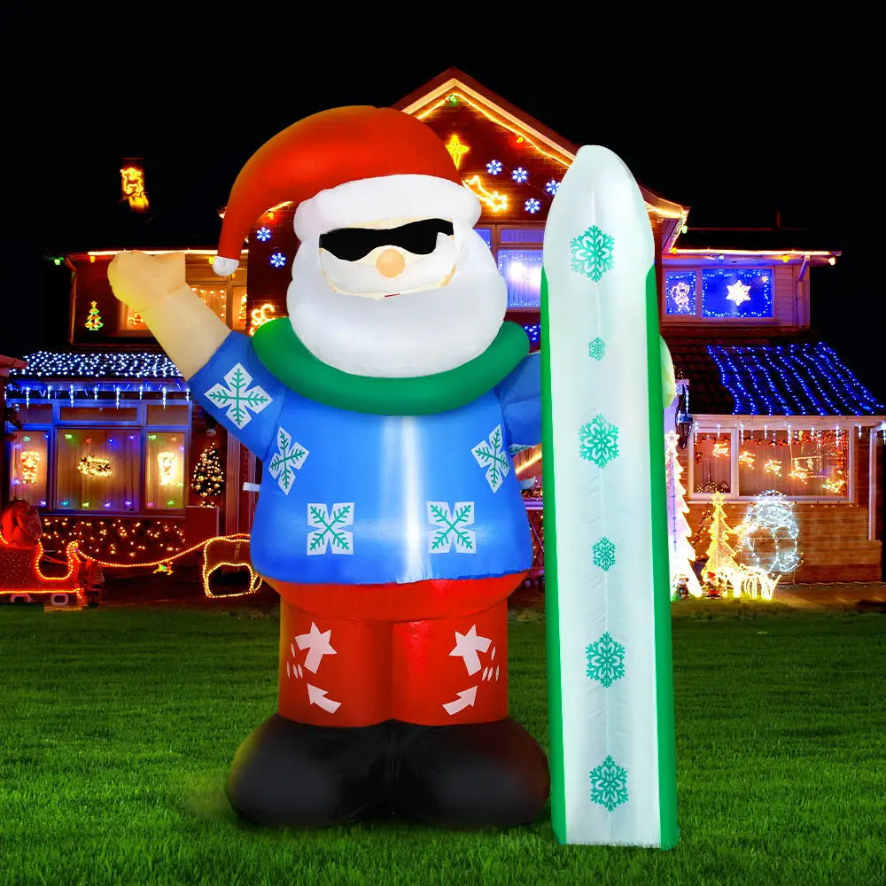 Jingle Jollys Christmas Inflatable Santa 1.6M Illuminated Decorations - Occasions > Christmas > Christmas Decorations