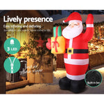 Jingle Jollys Christmas Inflatable Santa 2.4M Illuminated Decorations - Occasions > Christmas > Christmas Decorations