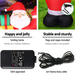 Jingle Jollys Christmas Inflatable Santa 2.4M Illuminated Decorations - Occasions > Christmas > Christmas Decorations