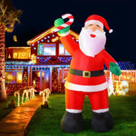 Jingle Jollys Christmas Inflatable Santa 3M Illuminated Decorations - Occasions > Christmas > Christmas Decorations