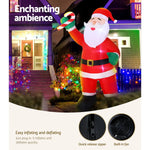 Jingle Jollys Christmas Inflatable Santa 3M Illuminated Decorations - Occasions > Christmas > Christmas Decorations