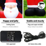 Jingle Jollys Christmas Inflatable Santa 5M Illuminated Decorations - Occasions > Christmas > Christmas Decorations