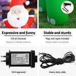 Jingle Jollys Christmas Inflatable Santa Dinosaur 3.8M Illuminated Decorations - Occasions > Christmas > Christmas
