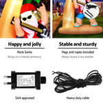 Jingle Jollys Christmas Inflatable Santa Guitar 2.1M Led Illuminated Decorations - Occasions > Christmas > Christmas