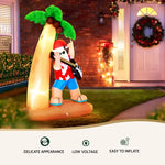 Jingle Jollys Christmas Inflatable Santa Guitar 2.1M Led Illuminated Decorations - Occasions > Christmas > Christmas