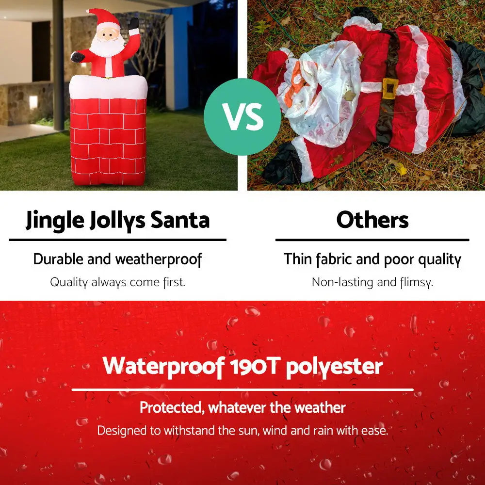 Jingle Jollys Christmas Inflatable Santa Pop Up 1.8M Illuminated Decorations - Occasions > Christmas > Christmas