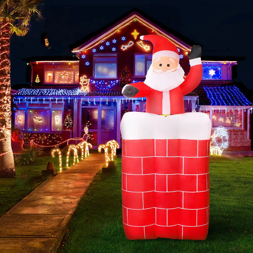 Jingle Jollys Christmas Inflatable Santa Pop Up 1.8M Illuminated Decorations - Occasions > Christmas > Christmas