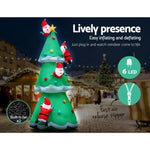 Jingle Jollys Christmas Inflatable Santa Tree 5M Illuminated Decorations - Occasions > Christmas > Christmas Decorations
