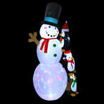 Jingle Jollys Christmas Inflatable Snowman 2.4M Illuminated Decorations - Occasions > Christmas > Christmas Decorations
