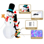 Jingle Jollys Christmas Inflatable Snowman 2.4M Illuminated Decorations - Occasions > Christmas > Christmas Decorations