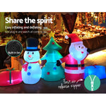 Jingle Jollys Christmas Inflatable Tree Snowman 2.7M Illuminated Decorations - Occasions > Christmas > Christmas