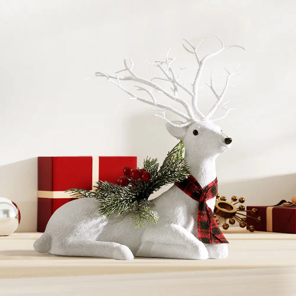 Jingle Jollys Christmas Reindeer 32cm Glitter Deer Ornaments Party Decorations - Occasions > Christmas > Christmas