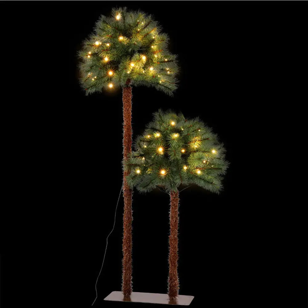 Jingle Jollys Christmas Tree 1.5 + 1m LED Xmas Palm Tree Party Decorations 2 in 1 - Occasions > Christmas > Christmas