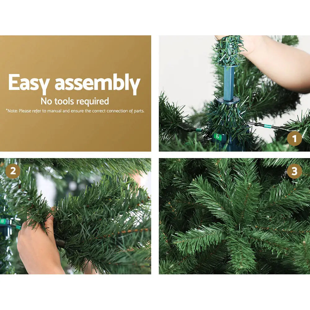 Jingle Jollys Christmas Tree 1.8m Green Xmas Tree 650 Tips - Occasions > Christmas > Christmas Trees