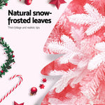 Jingle Jollys Christmas Tree 1.8m Pink Xmas Tree Snowy Party Decor 810 Tips - Occasions > Christmas > Christmas Trees