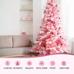 Jingle Jollys Christmas Tree 1.8m Pink Xmas Tree Snowy Party Decor 810 Tips - Occasions > Christmas > Christmas Trees