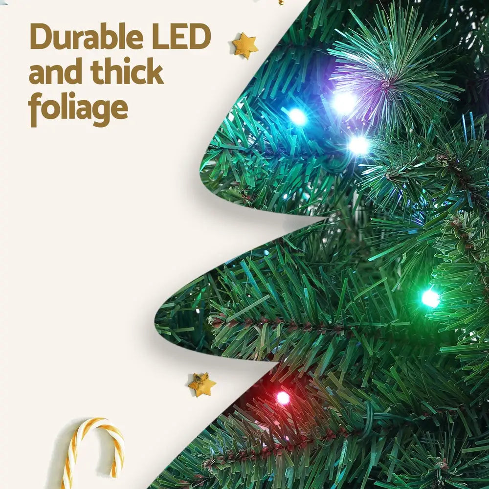 Jingle Jollys Christmas Tree 1.8m RGB Remote LED Tree Party Decoration 890 Tips - Occasions > Christmas > Christmas