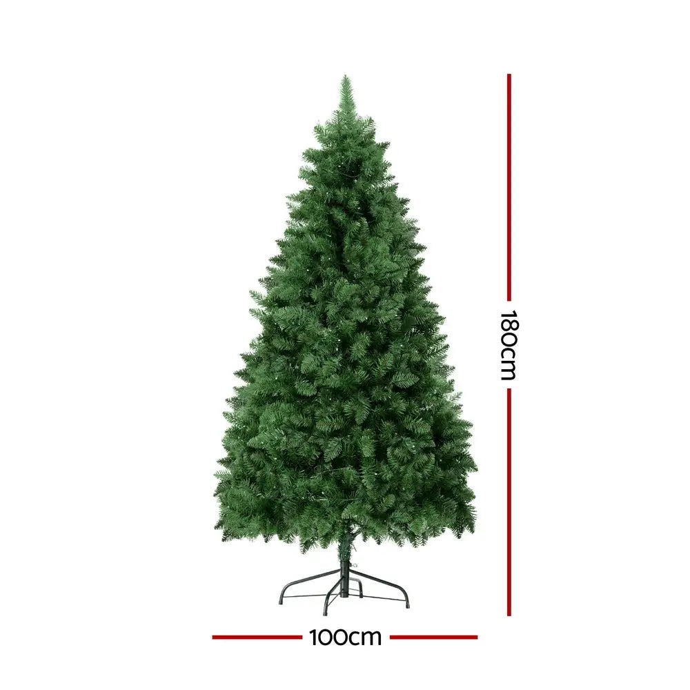 Jingle Jollys Christmas Tree 1.8m RGB Remote LED Tree Party Decoration 890 Tips - Occasions > Christmas > Christmas